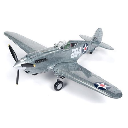 ROUND 2 Round 2 ROUCP7563 Texaco Brushed Metal Special Edition 1941 Curtiss P-40B Tomahawk Plane - No. 2 2019 in The Fuel for Victory Series ROUCP7563
